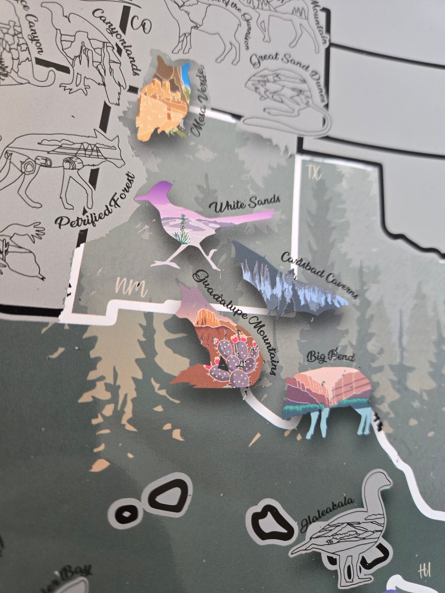 National Park Scratch Off Poster, Bucket List Travel Scratch off Map 12x18