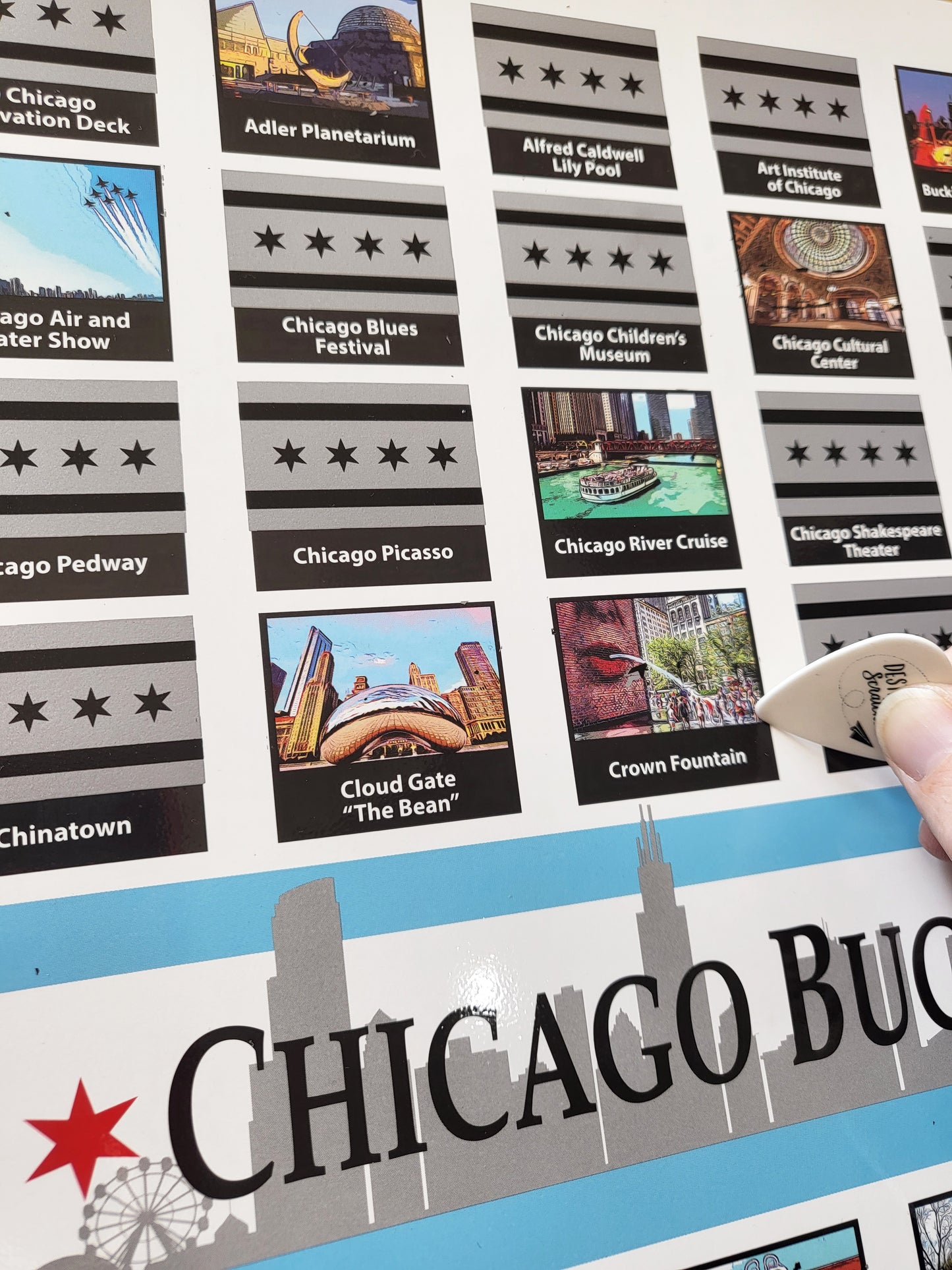 Chicago Bucket List; Chicago Scratch Off Poster; Chicago Housewarming Gift 18x12