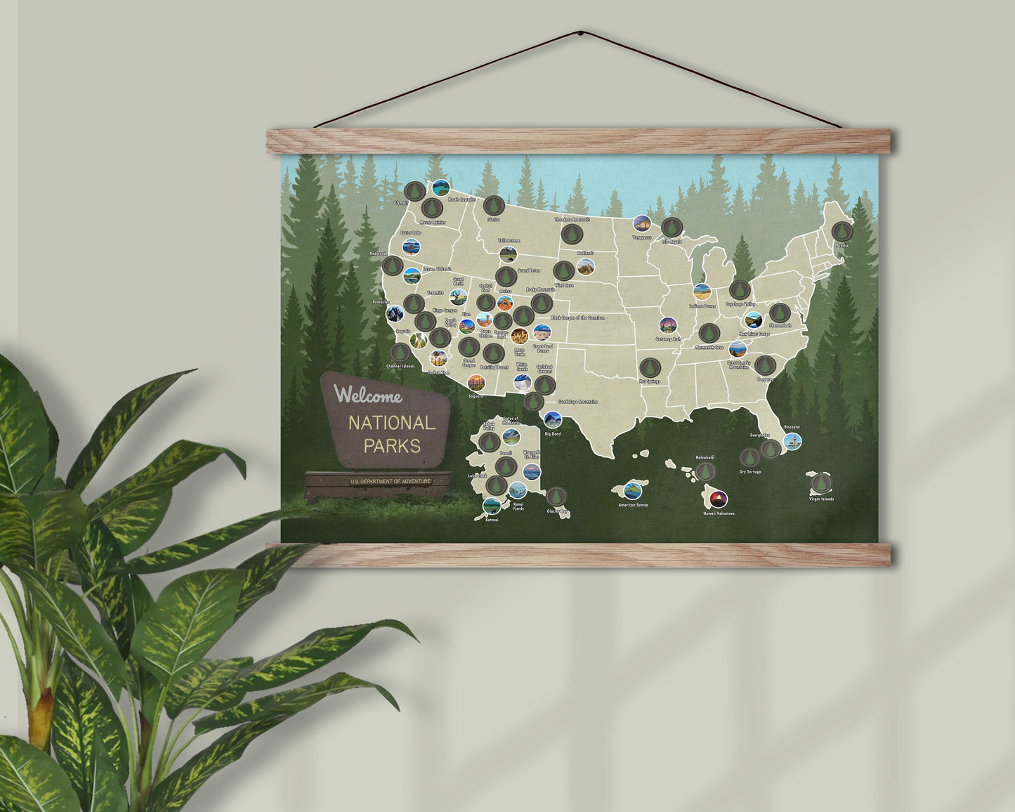 Hanging Magnetic Frame; Teak Wood Frame; Black Frame; Hanging Frame for Posters and Prints; Scratch Off Frames