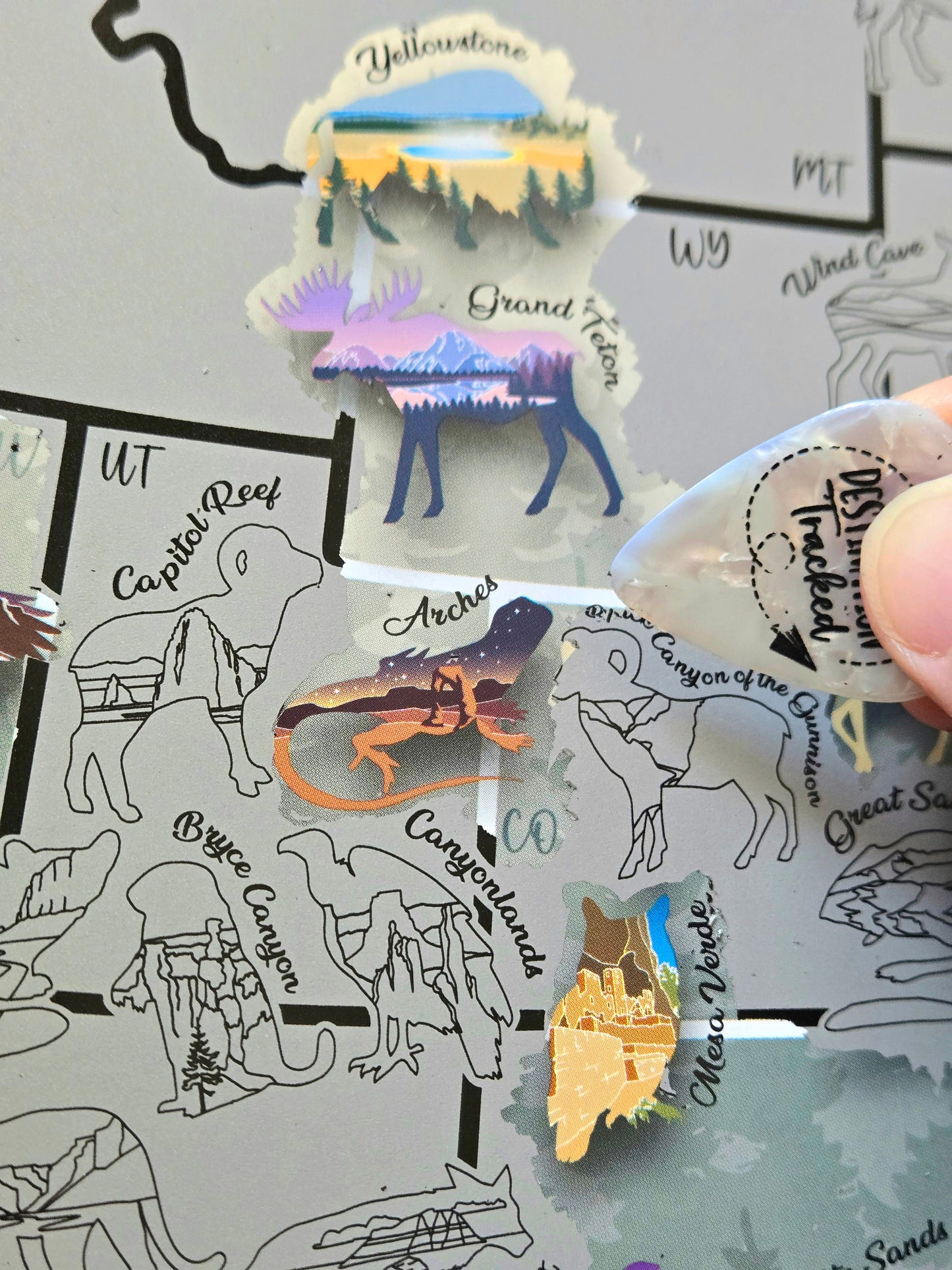 National Park Scratch Off Poster, Bucket List Travel Scratch off Map 12x18