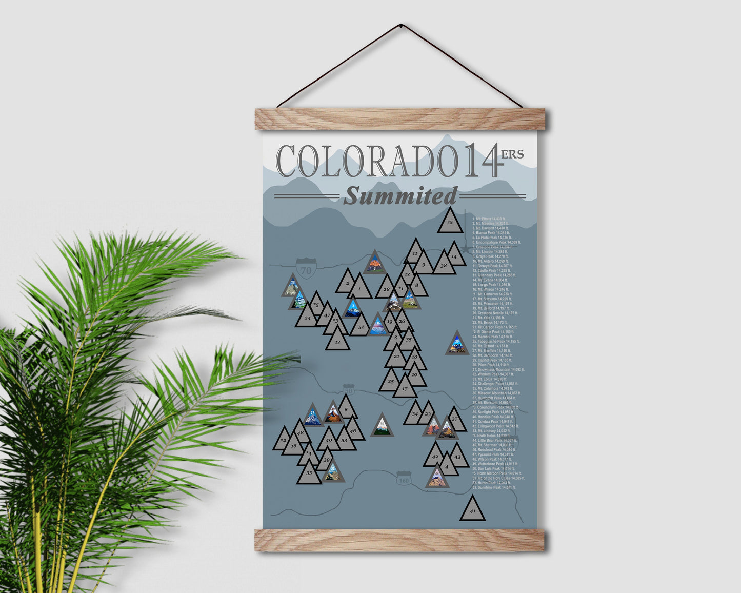 Hanging Magnetic Frame; Teak Wood Frame; Black Frame; Hanging Frame for Posters and Prints; Scratch Off Frames