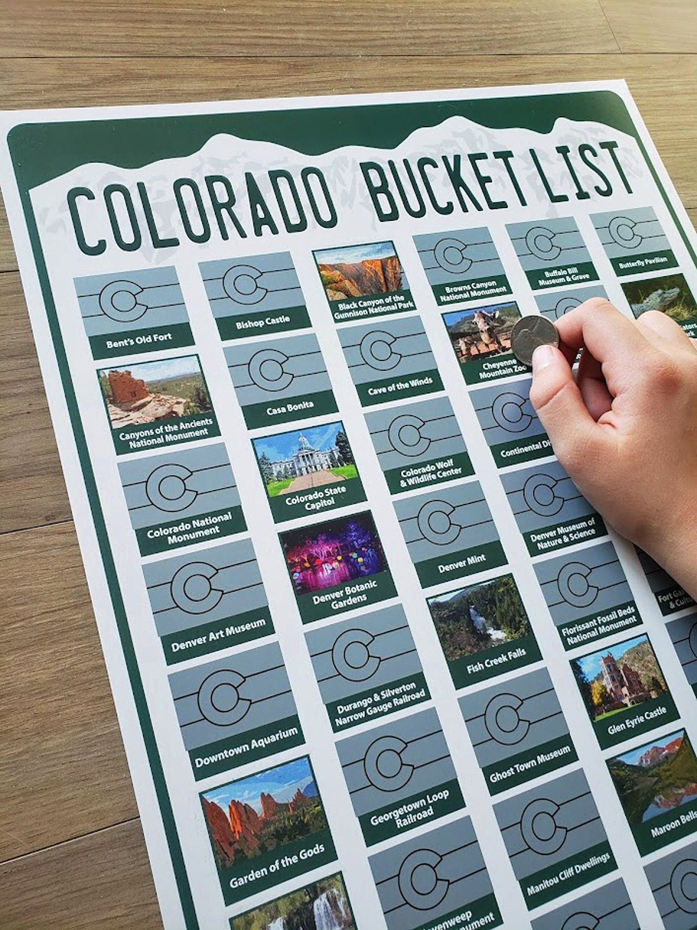 Colorado Bucket List; Colorado Scratch Off Poster; Colorado Housewarmi ...