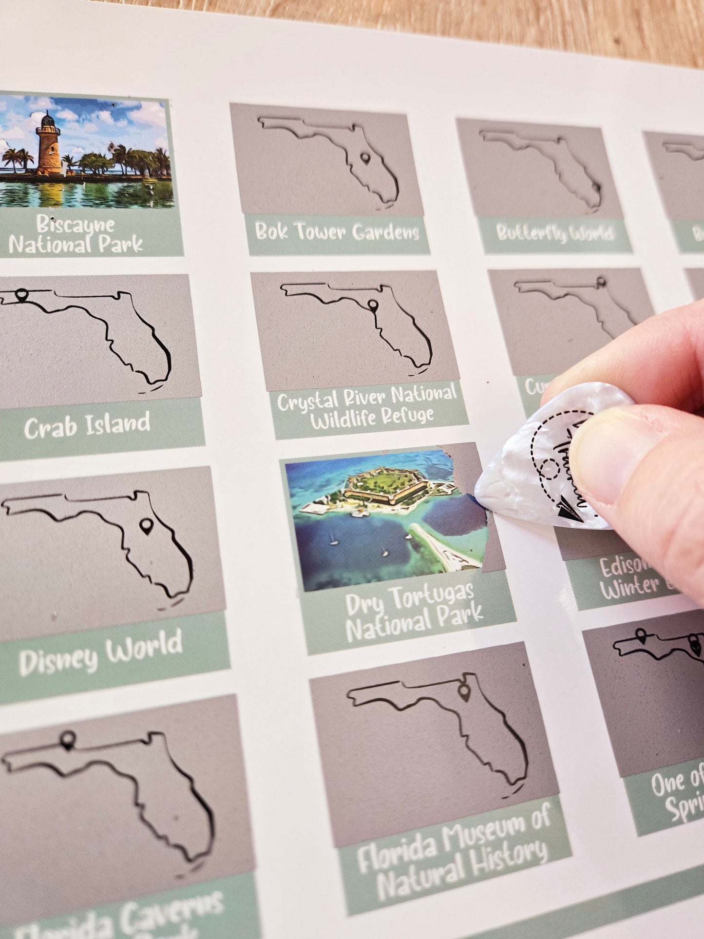 Florida Scratch Off Poster; Florida Bucket List; Florida Housewarming Gift 18x12